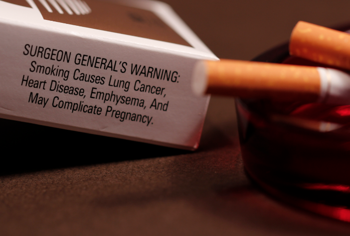 luther terry surgeon general warning cigarettes red level alabama