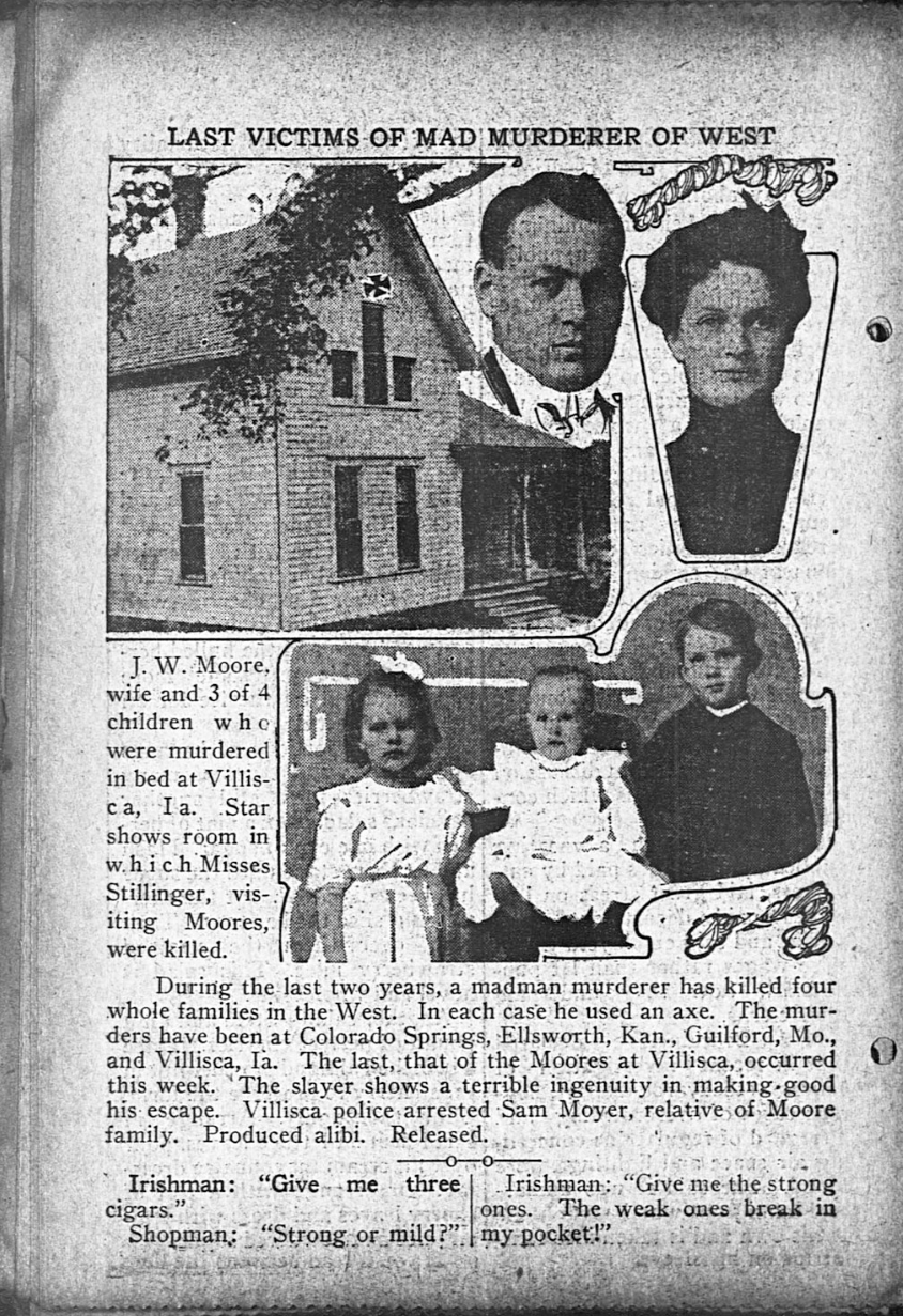 villisca iowa axe murders headline newspaper